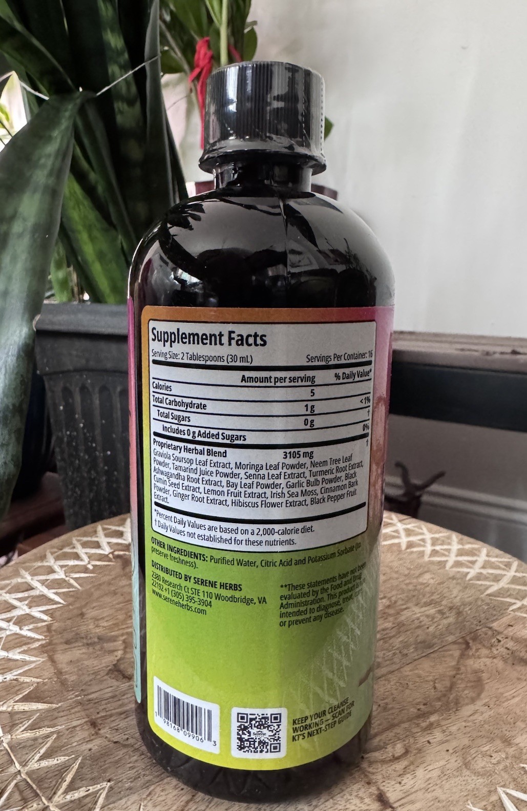 Serene Herbs Soursop Bitters Liquid with Soursop Leaves for Gut Cleanse, Detox.