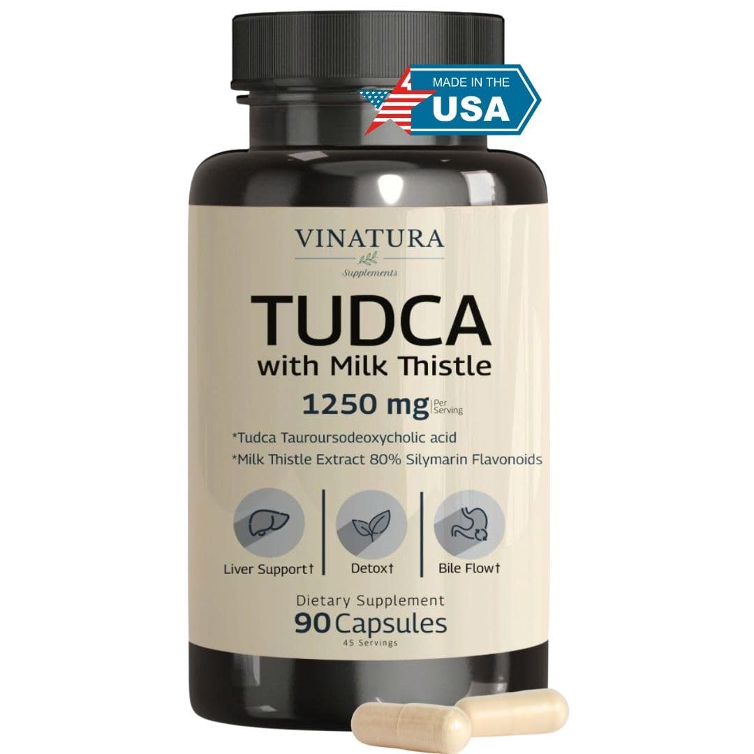 VINATURA TUDCA Milk Thistle 1250mg – Tudca Supplement, Tudca Bile Salts, Liver S