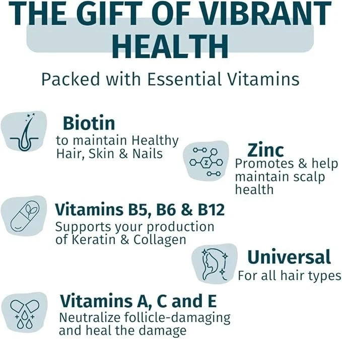 WEEM Hair Skin and Nails Gummies, Vegan biotin Vitamins – Healthy Hair (Pack 3)