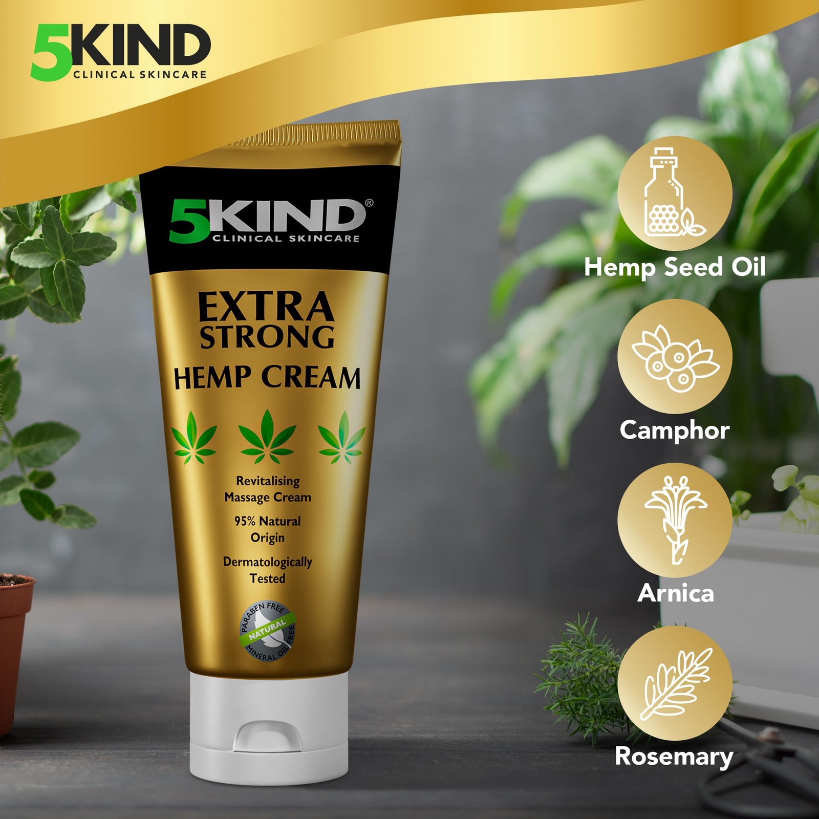 5kind Extra Strong Hemp Cream 3.4 fl oz- Maximum Strength – Natural Soothing …