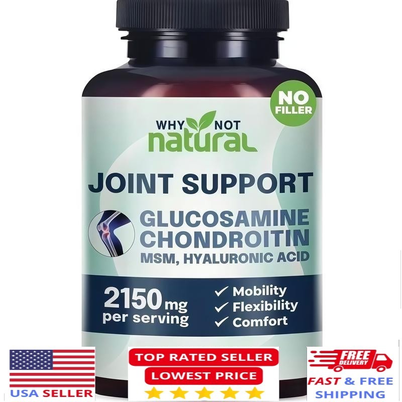 Why Not Natural Glucosamine Chondroitin MSM, Joint Support 2150mg Supplement