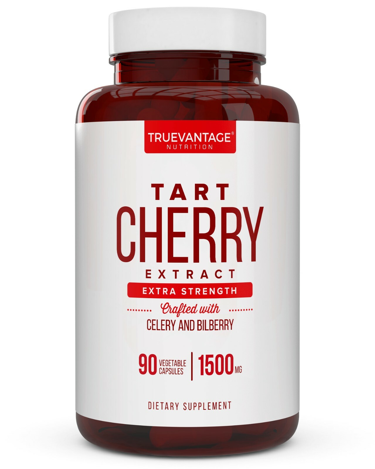 Extra Strength Tart Cherry Extract 1500mg Plus Celery Seed and Bilberry Extract