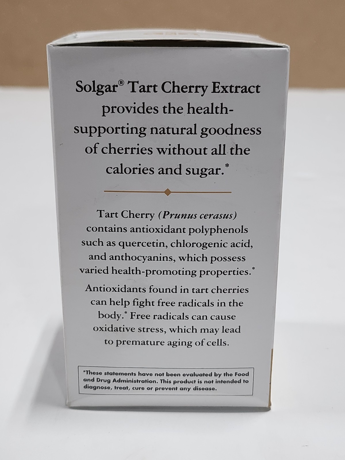 Solgar Tart Cherry 1000 mg 90 Vegetable Capsules–Antioxidant Supplement Exp 3/27