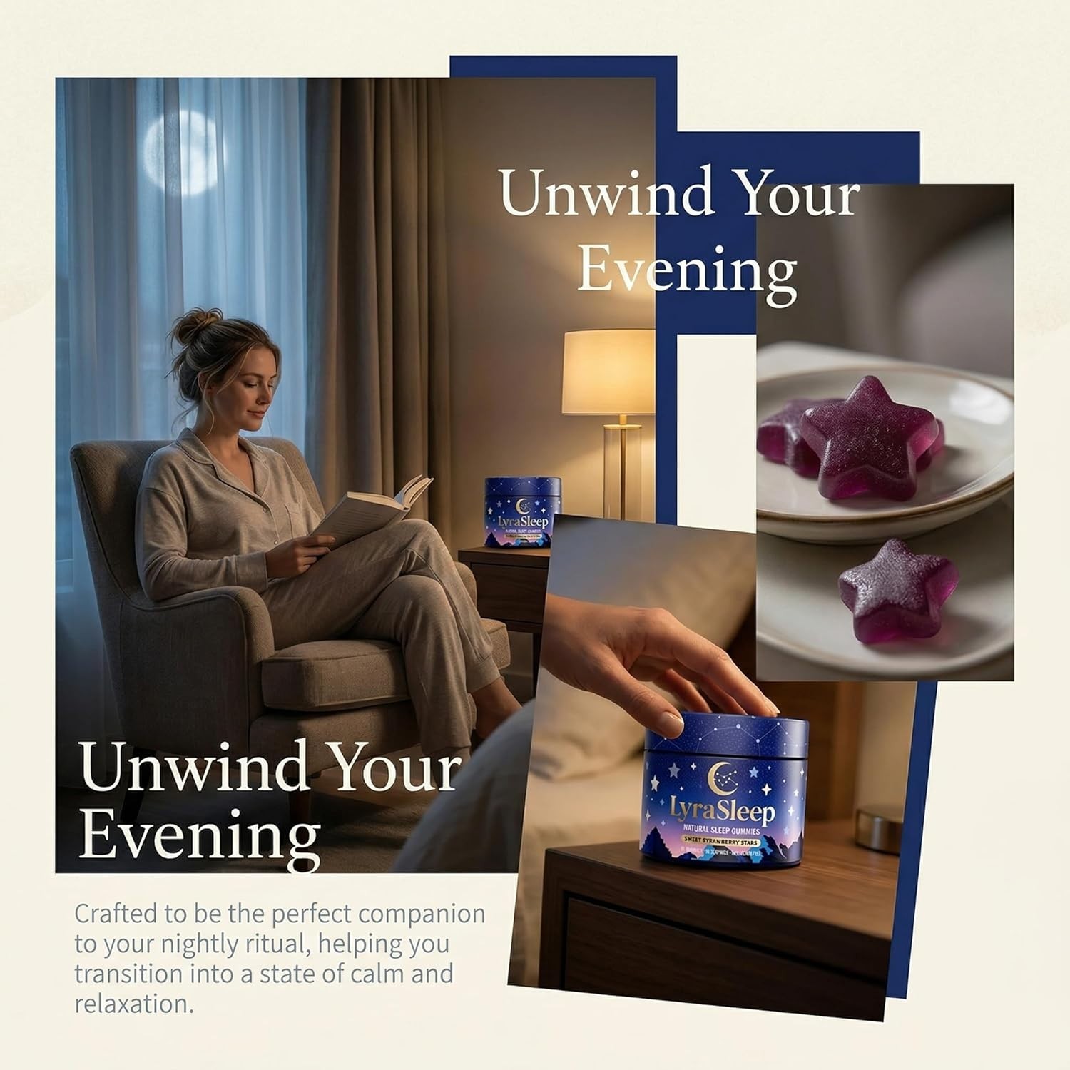 Lyrasleep Gummies – Nighttime Relaxation & Sleep Support Supplement with L-Thean