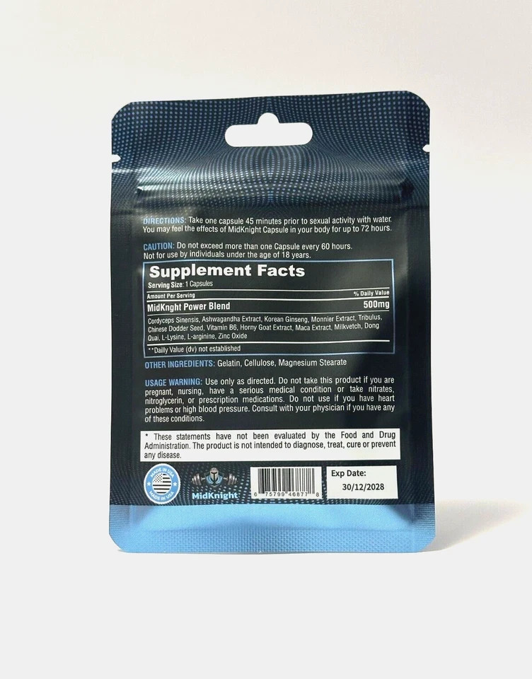 MidKnight Stamina Booster 10 Caps Money Back Guarantee | Free Shipping