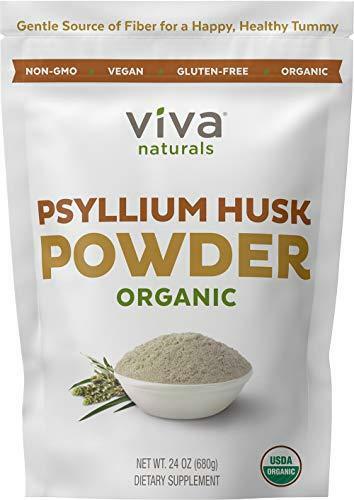 Viva Naturals Organic Psyllium Husk 24 oz 1.5 lb Everyday Fiber Support