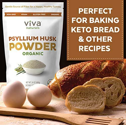Viva Naturals Organic Psyllium Husk 24 oz 1.5 lb Everyday Fiber Support