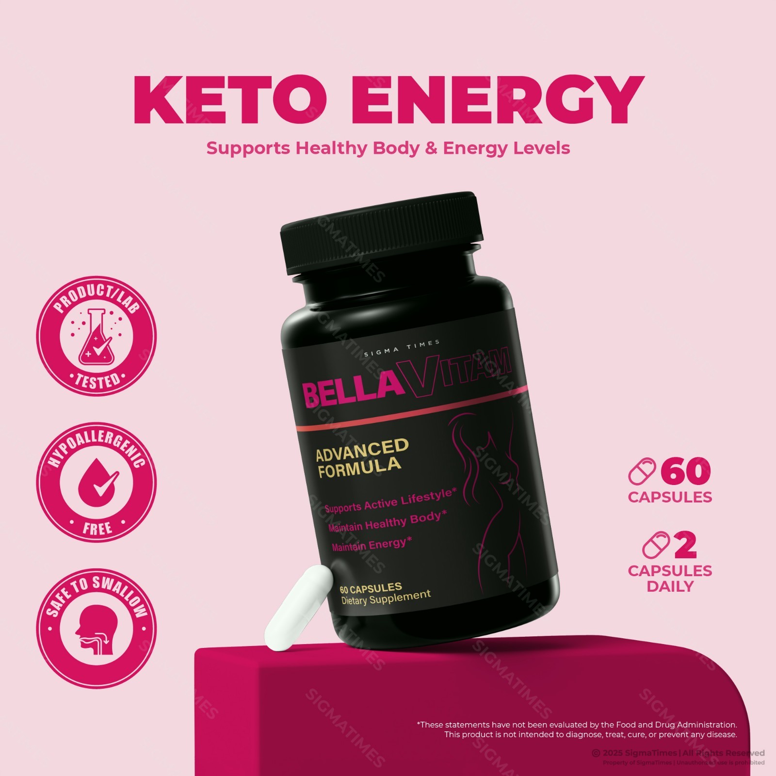 BellaVitam Capsules, Daily Nutritional Supplement for Body Wellness – 2 Pack
