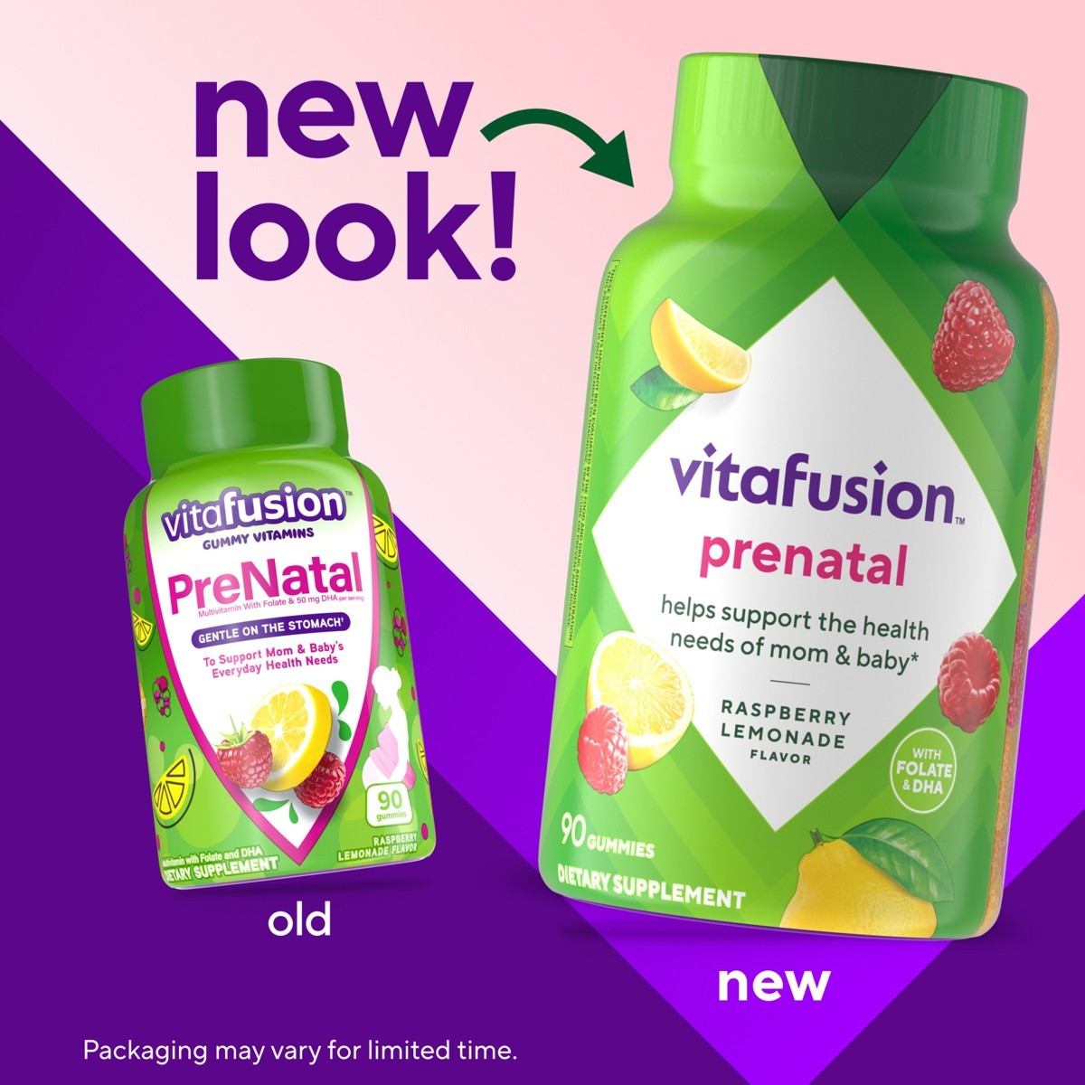 Vitafusion Dietary Supplement Gummies – Lemon & Raspberry Lemonade – 90ct