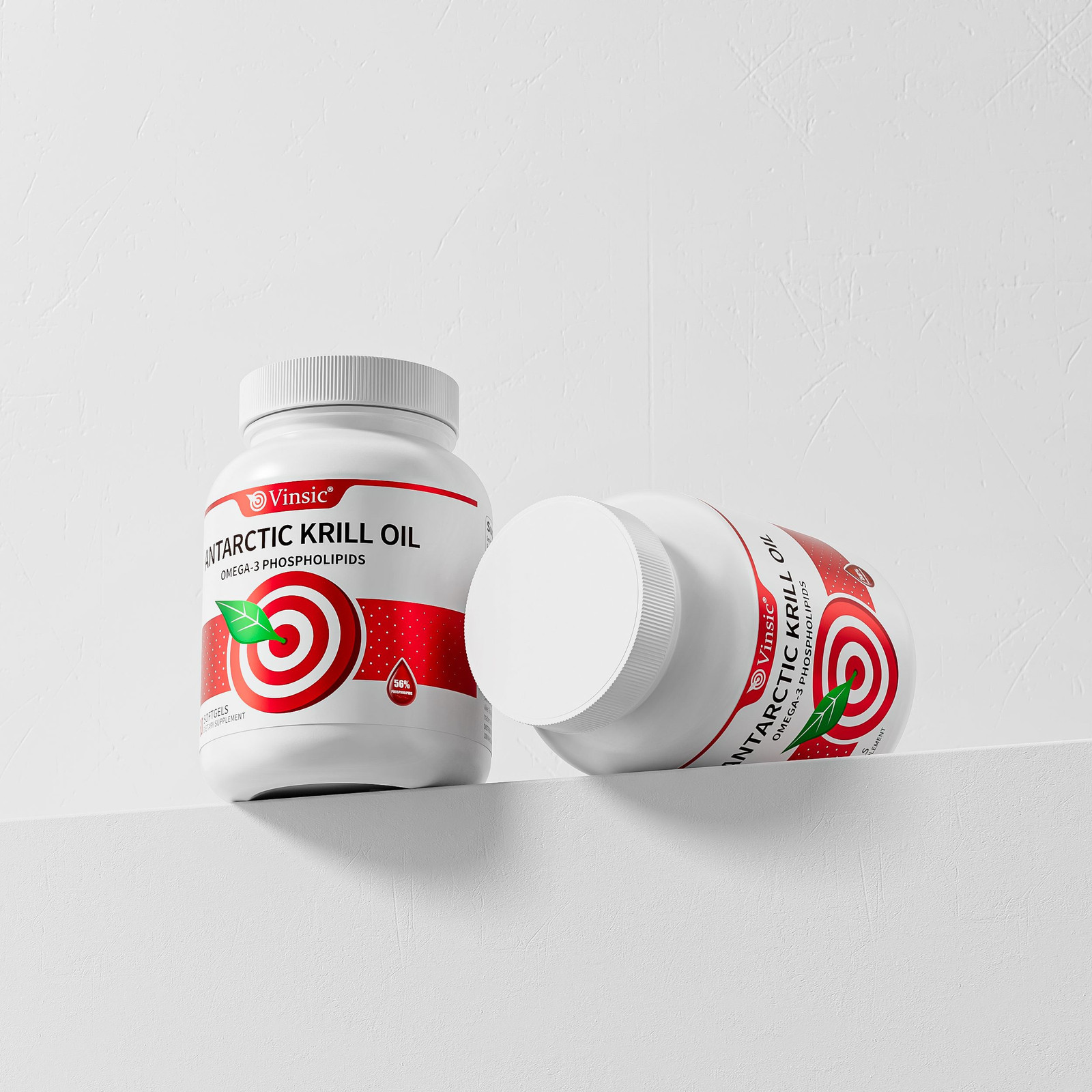 Vinsic Antarctic Krill Oil- Omega 3 EPA, DHA,Astaxanthin- Joints & Heart Health