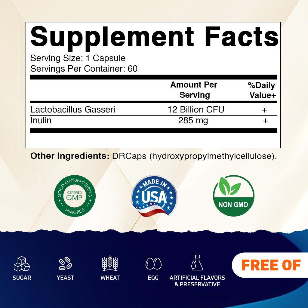 2 Pack Vitamatic Lactobacillus Gasseri – 12 Billion per DR Capsule – 60 Count