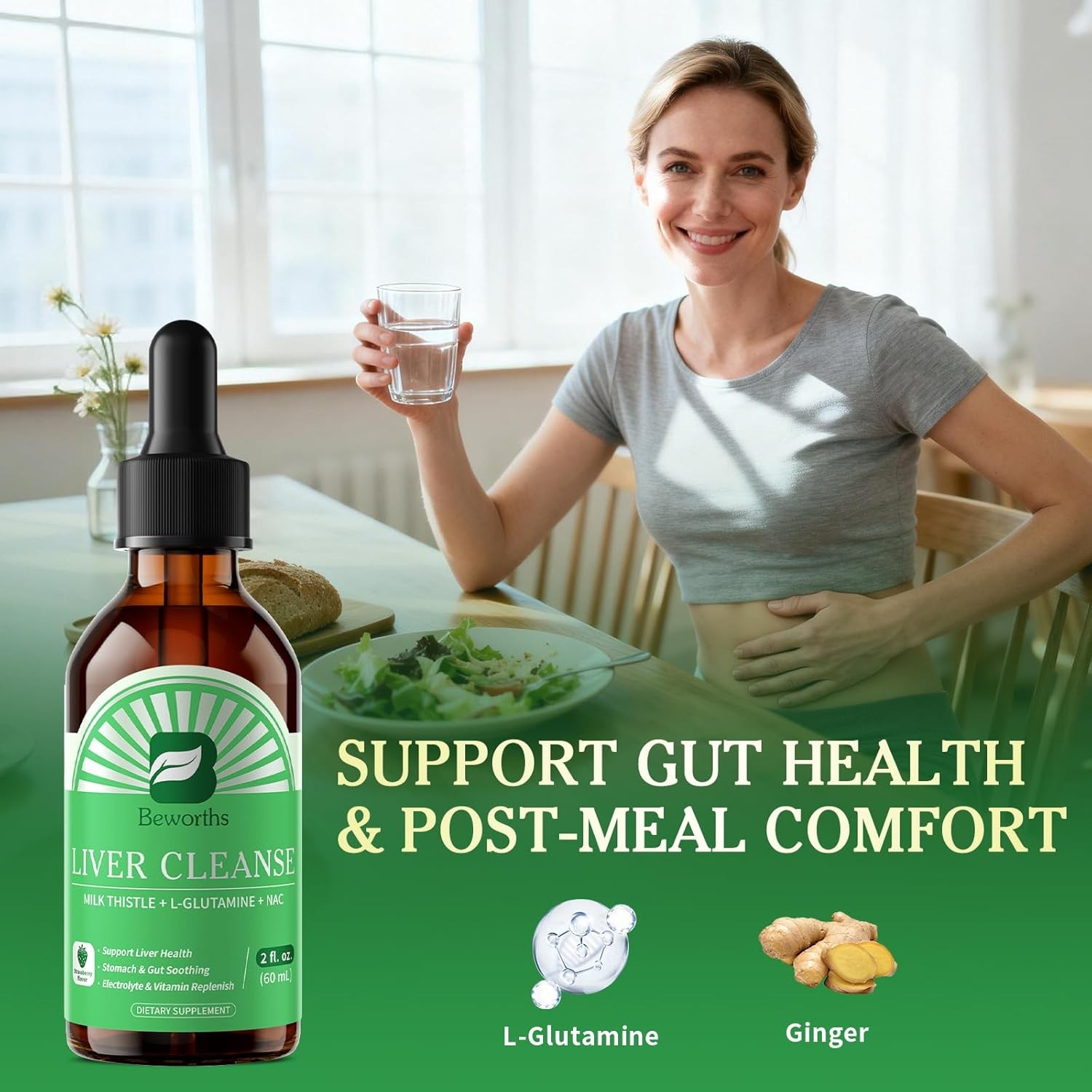 Liver Cleanse Detox & Repair – Liver Support Liquid Drops with Milk Thistle