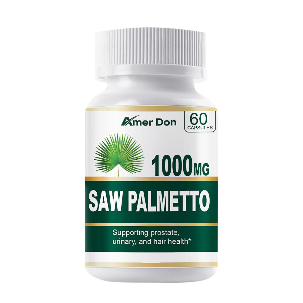 Saw Palmetto 1000mg Capsules Prostate UTI Urinary Tract Hair Loss US STOCK
