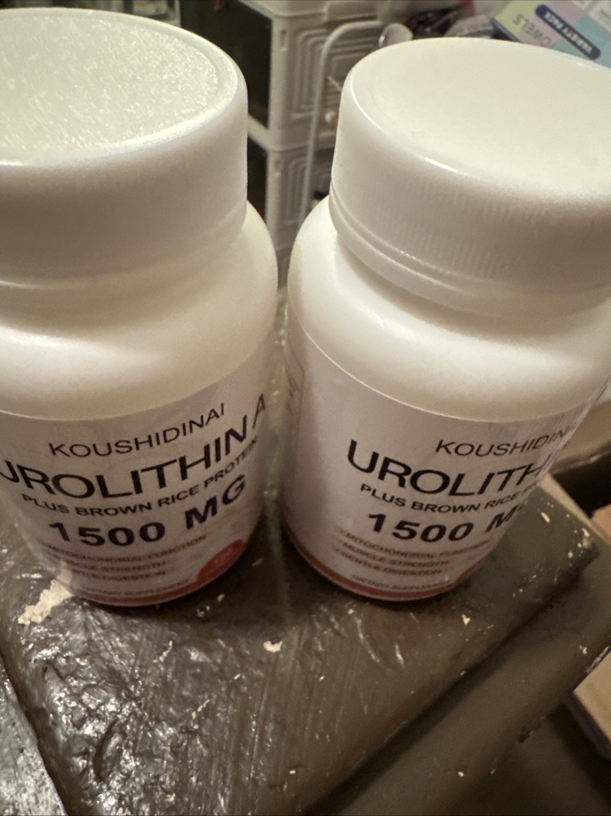Urolithin A 1500MG Plus Brown Rice Protein. 120caps Exp.12/27×2