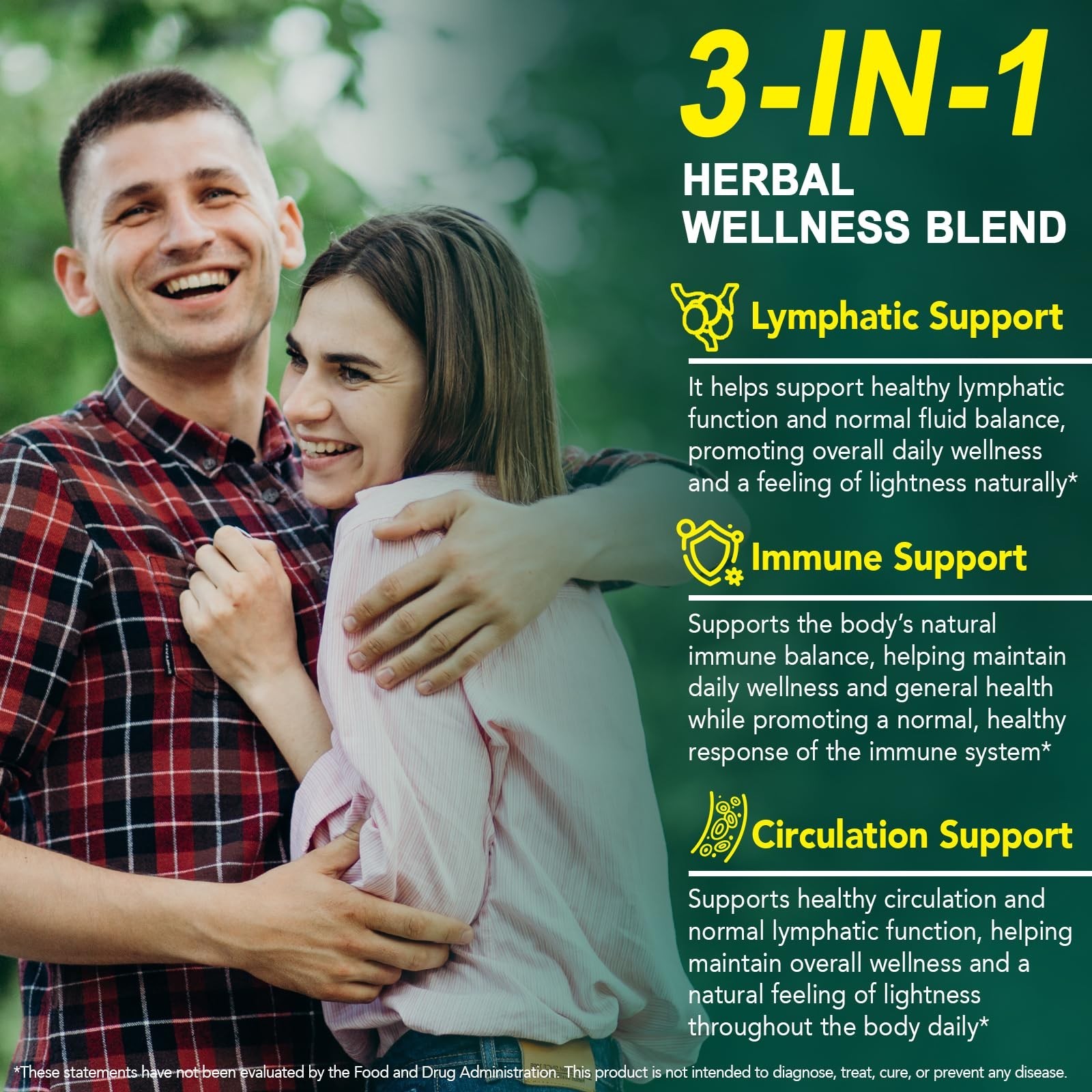 2 Pack Lymphatic Drainage Supplements | 21-In-1 Herbal Complex for Detox, Balanc