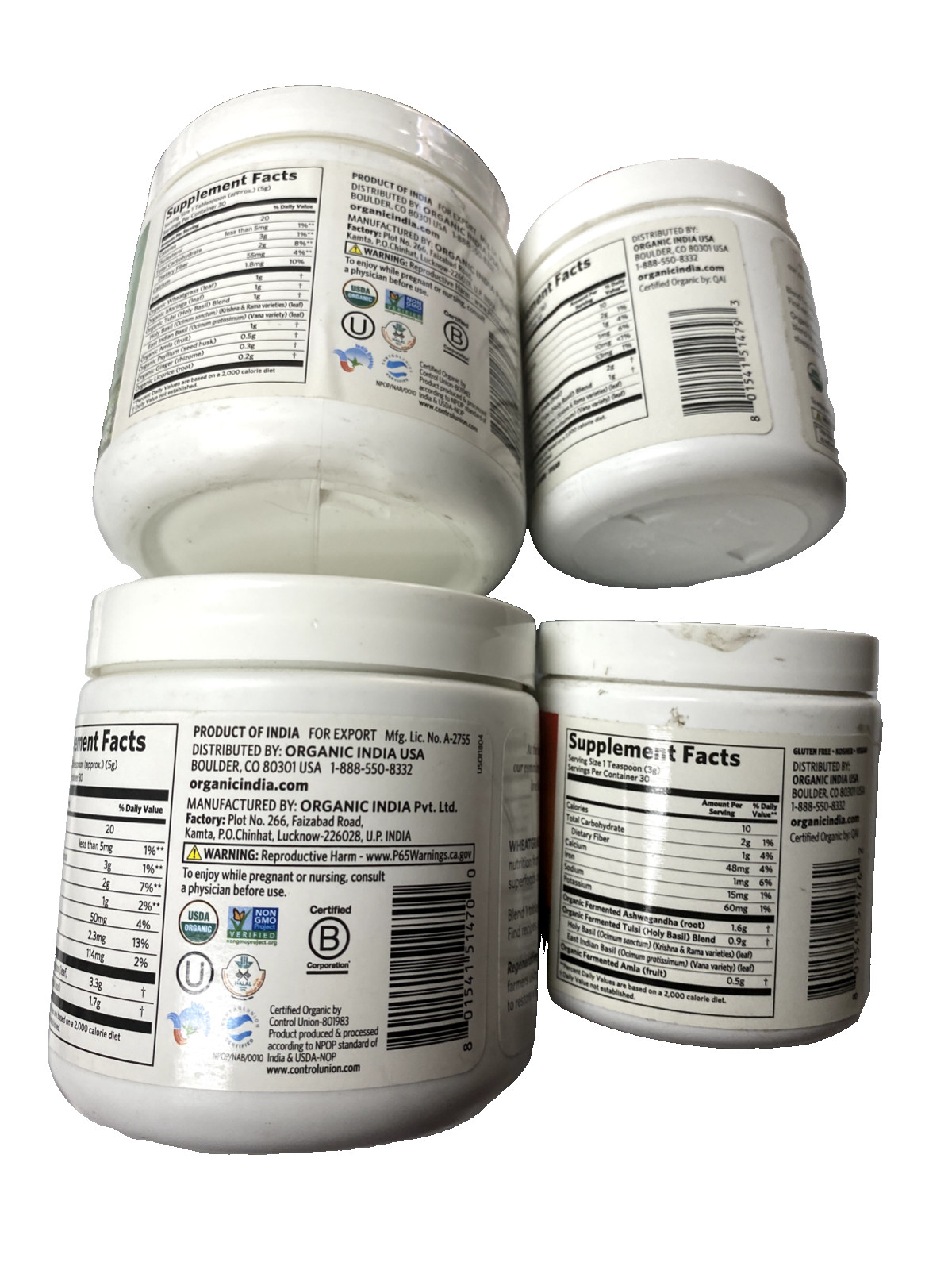 Organic India 4 PackHealth Detox & Reset (Greens, Immunity, Wheatgrass,Vitality)