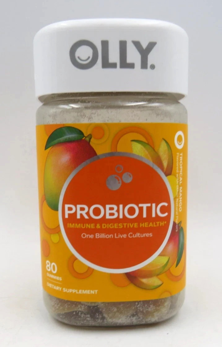 OLLY Probiotic Gummy Immune & Digestive Support – Mango – 80 Count *EXP 07/2026*
