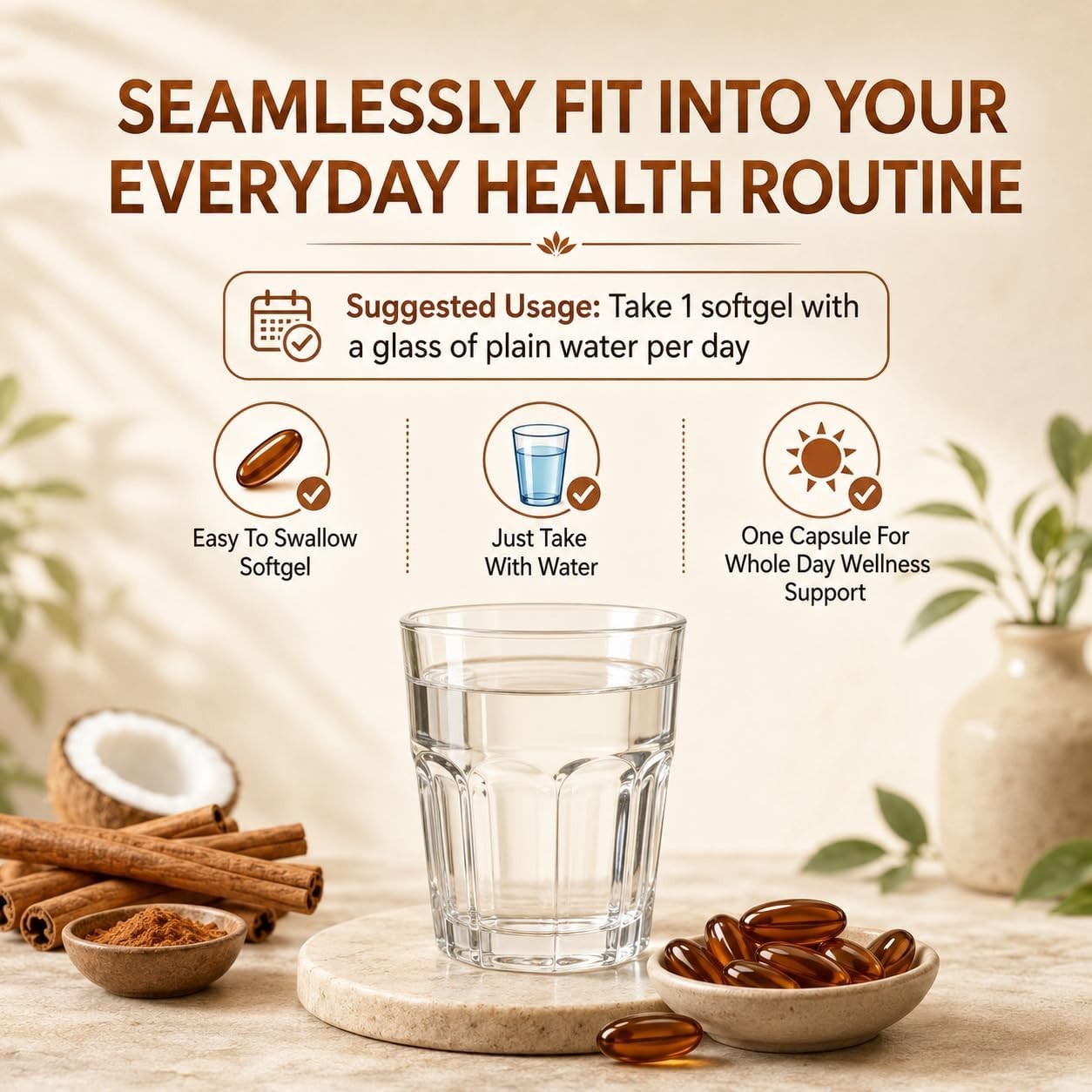 300 Softgels of Non-GMO Ceylon Cinnamon with MCT Oil – Wellness Boost