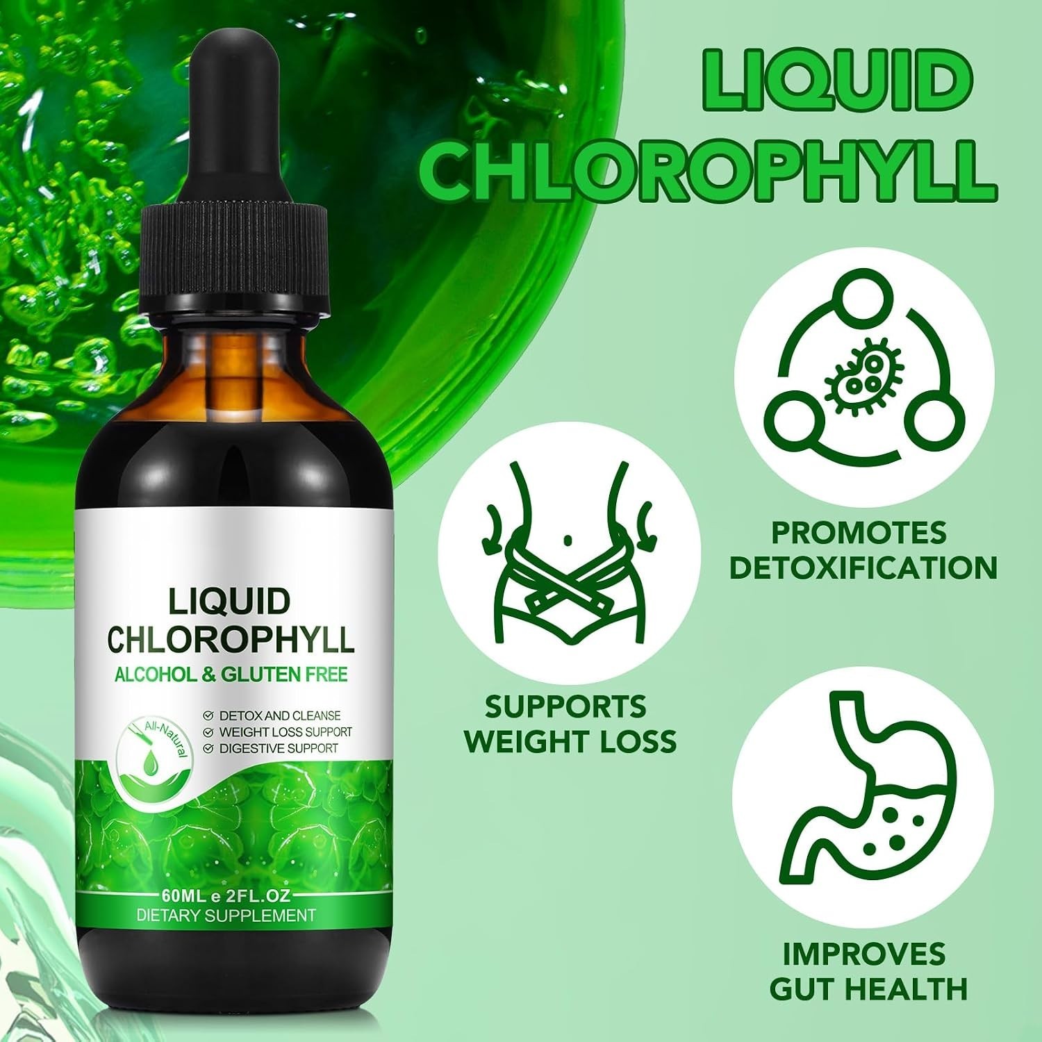 Clorofila Liquida Pura Oxigenar y Depurar La Sangre Desintoxicar El Organismo