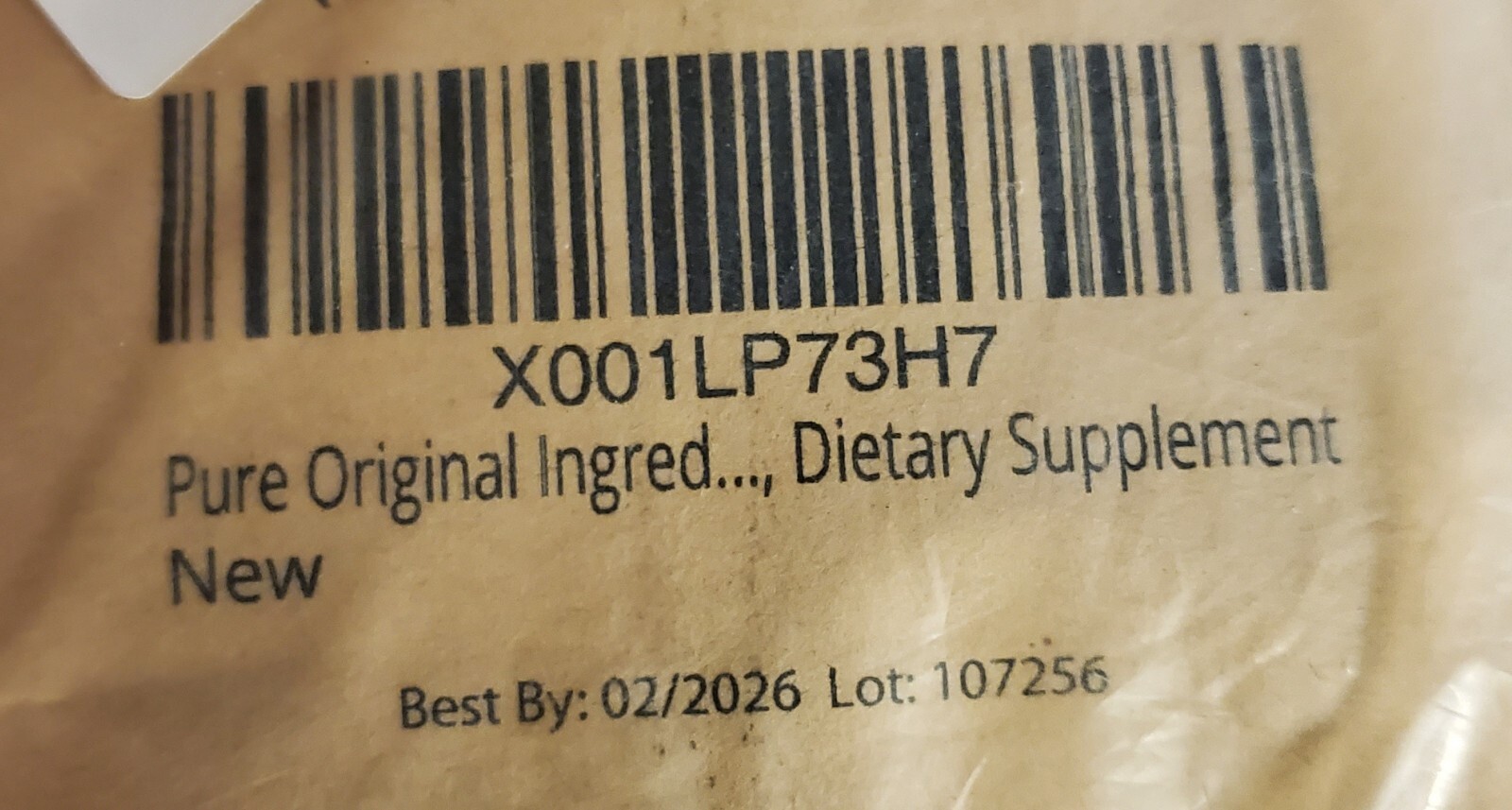 PURE ORIGINAL INGREDIENTS Vitamin C Powder 5 Lbs EXP 02/2026