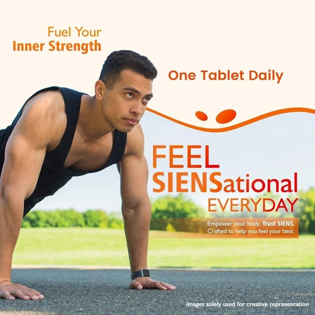 Siens By Dabur Multivitamin for Men 30 Tablets 34 Nutrients for Health Energy g6