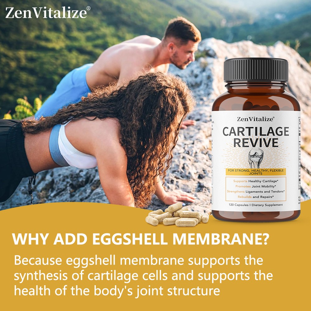 ZenVitalize Cartilage Revive 30/60/120 Caps Non-GMO Reduce Stiffness and Aches