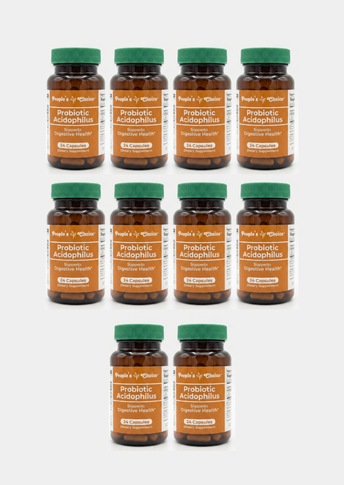 People’s Choice Probiotic Acidophilus 24 Capsules 10 Pack Digestive Health