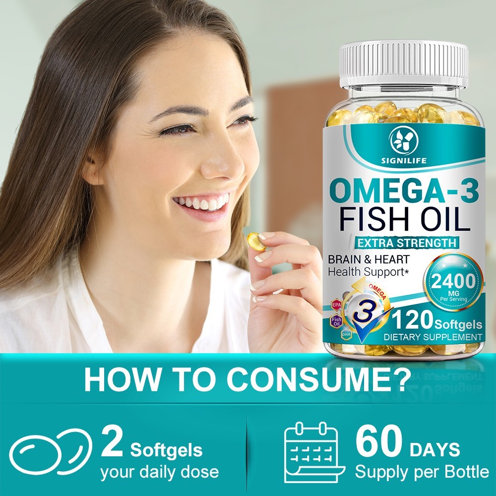 Triple Strength Omega 3 Fish Oil – Fish Oil Supplement with EPA & DHA Fat