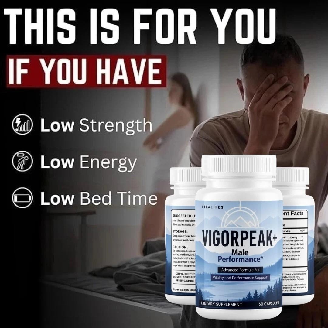 (5 Pack) Vigor Peak+ Advanced Male Max Support Supplement Vigorpeak 60 Capsules