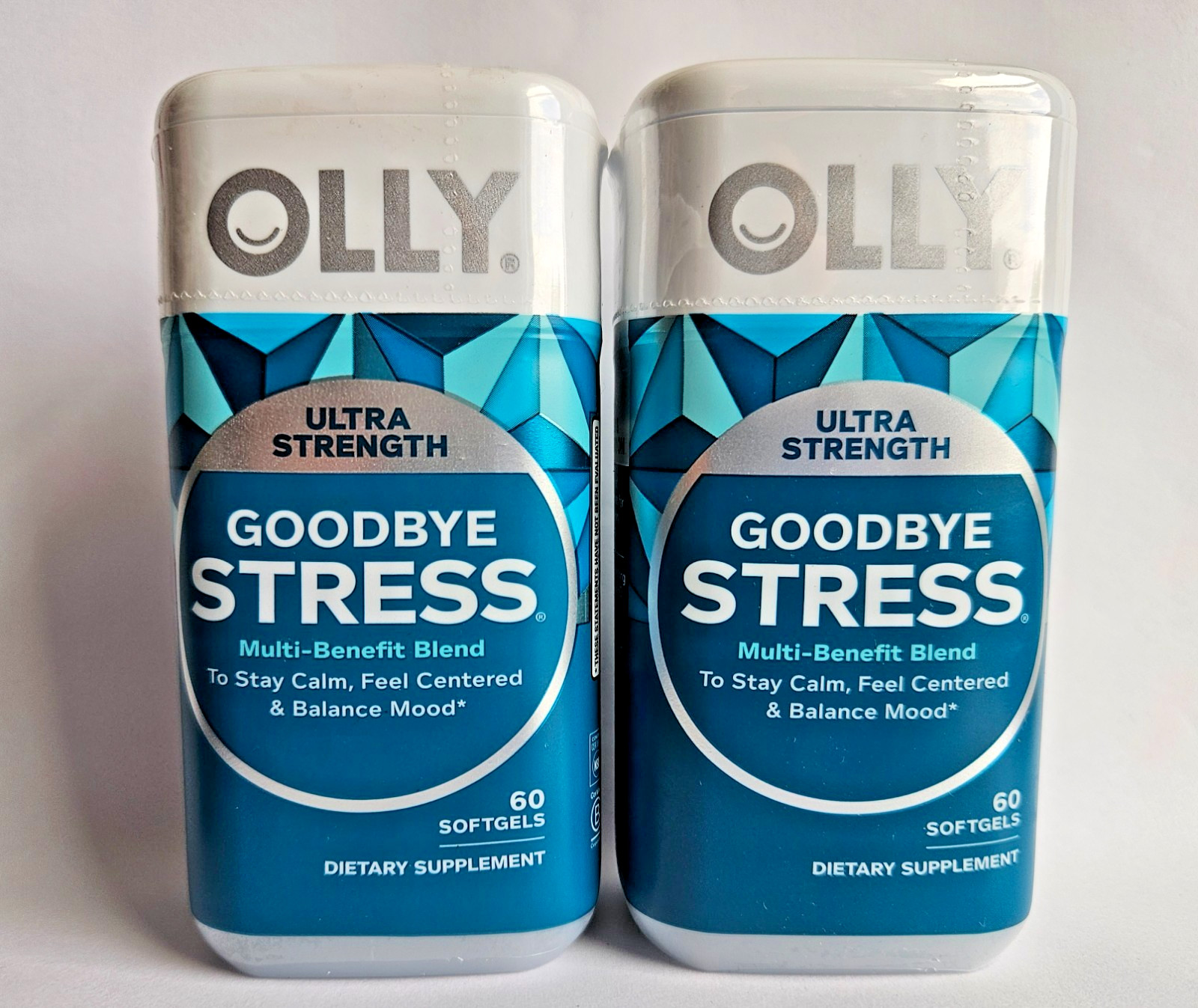 2 PK OLLY Goodbye Stress Ultra Strength Softgel 60 ct, Calming, SEALED NEW 2027+