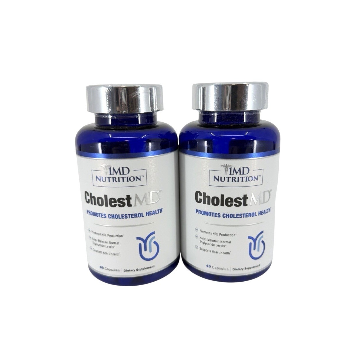 2 Pack 1MD CholestMD Heart Health Supplement 60ct Each BB 01/2026