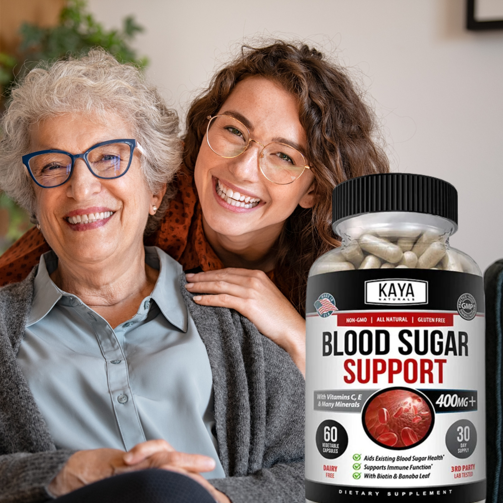 (2 Pack) BLOOD SUGAR SUPPORT Alpha Lipoic Acid & Cinnamon 20 Herbs 60 Capsules