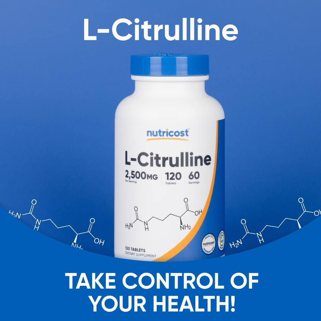 L-Citrulline 2500Mg per Serving, 60 Servings, 1250Mg per Tablet, 120 Tabs – Non-