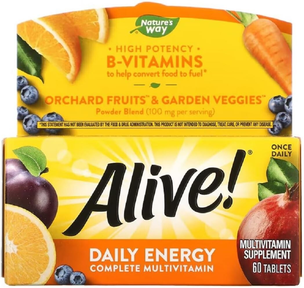 Alive Daily Energy Complete Multivitamin Tablets 60 ct