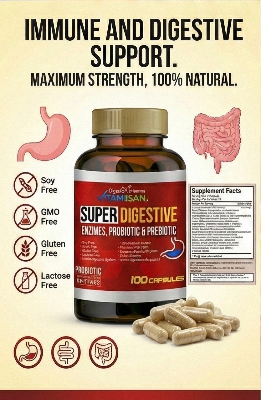 Sales Biliares Digestive Enzymes Pancreatin Enzimas Digestivas 100 caps