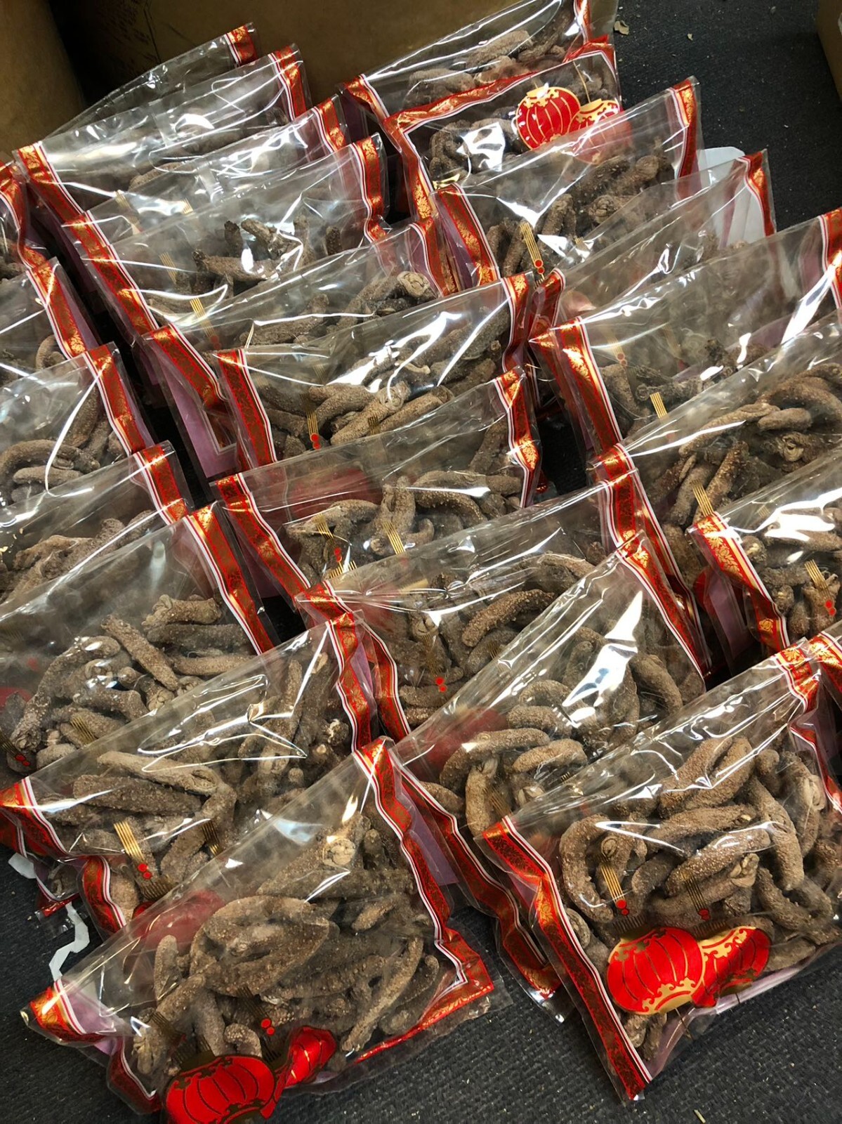 阿拉斯加红参(海参)Super 3A natural Sun Dried ALASKA Red Sea Cucumber(Size XXL)1LB/Bag