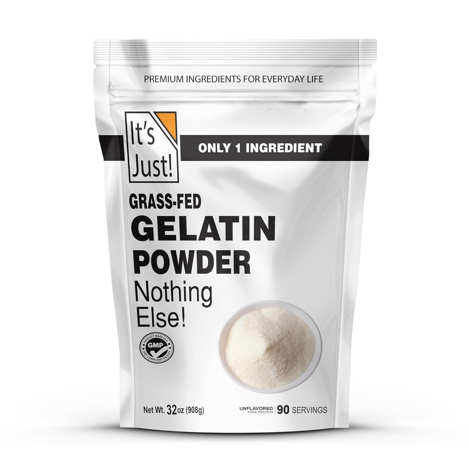 100% Gelatin Powder 2 lb Unflavored Grass Fed Beef Keto Non GMO 32 oz
