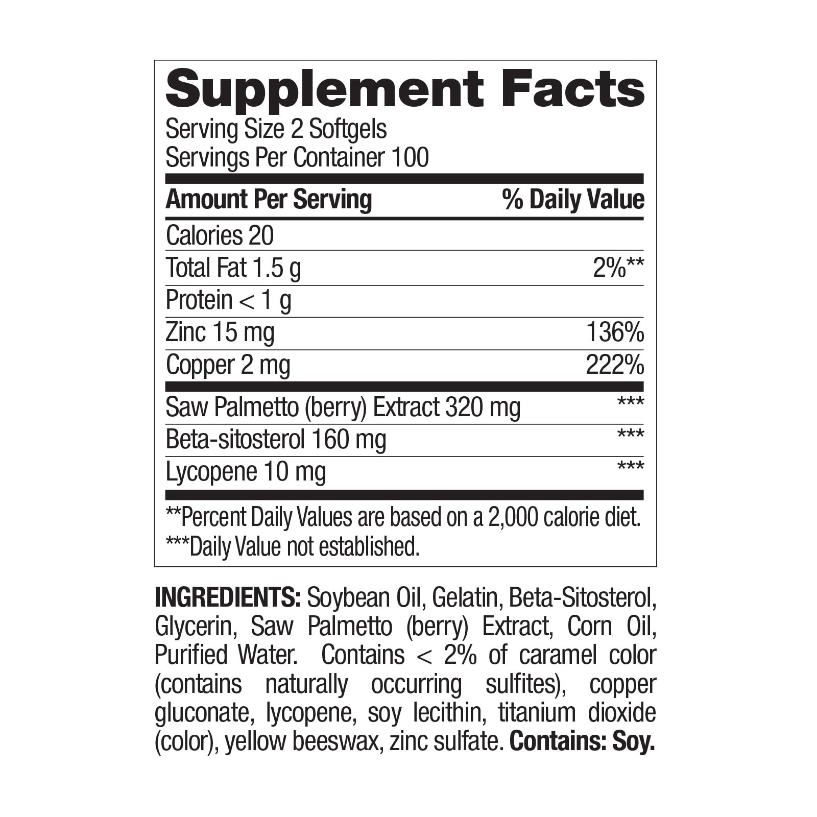 Nature’s Wonder Men’s Prostate Formula with Saw 200 Count (Pack of 1)