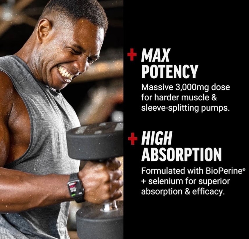 Force Factor L-Arginine 3000 MG, Extra Strength Nitric Oxide & Circulation Boost