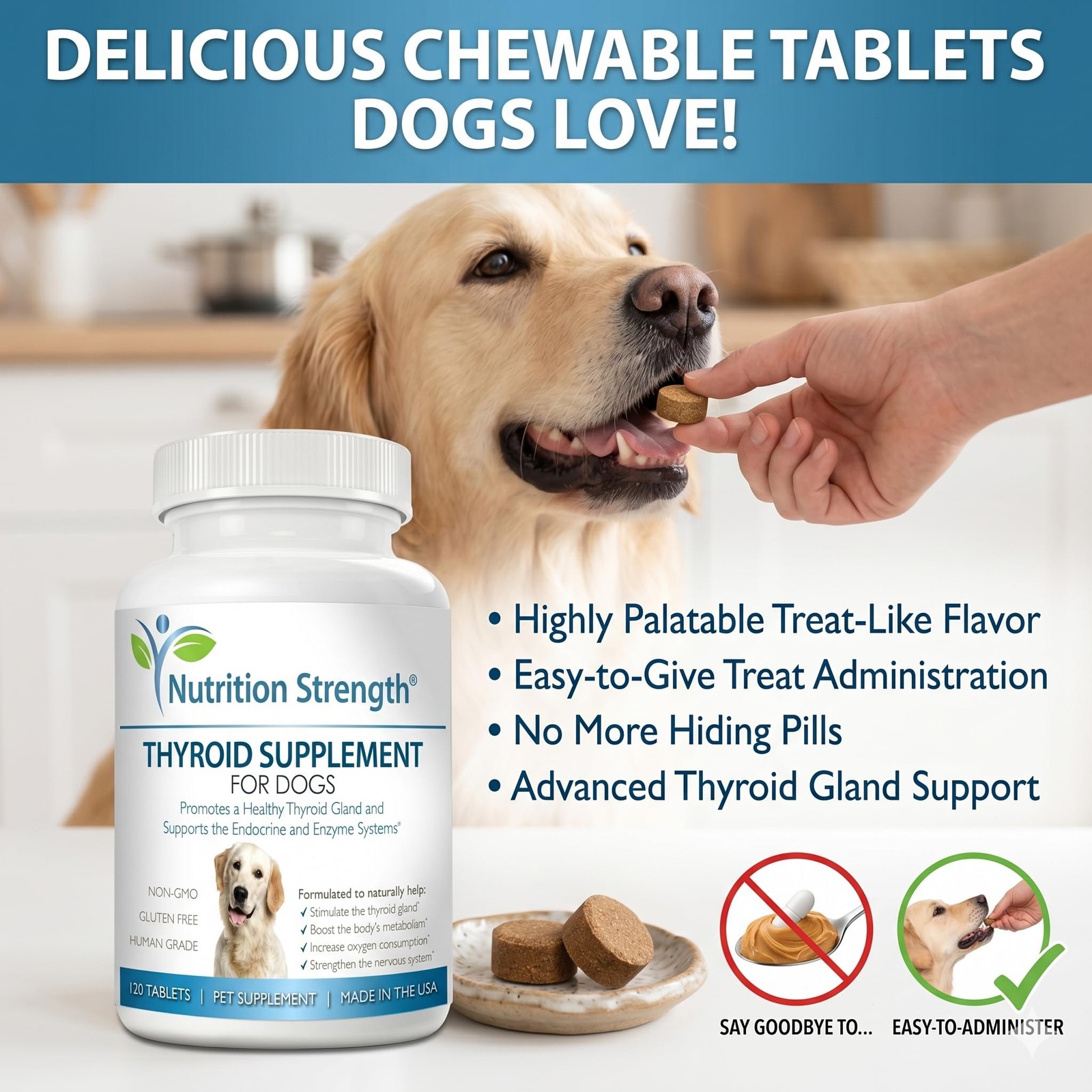 Thyroid Supplement for Dogs, Support for Hypothyroidism in Dogs with Organic …