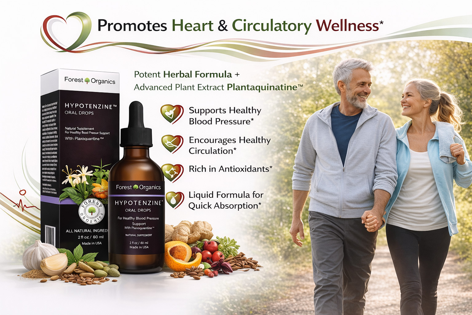 Herbal Heart Tincture for Heart Health&Blood Circulation Support Coenzyme Q10