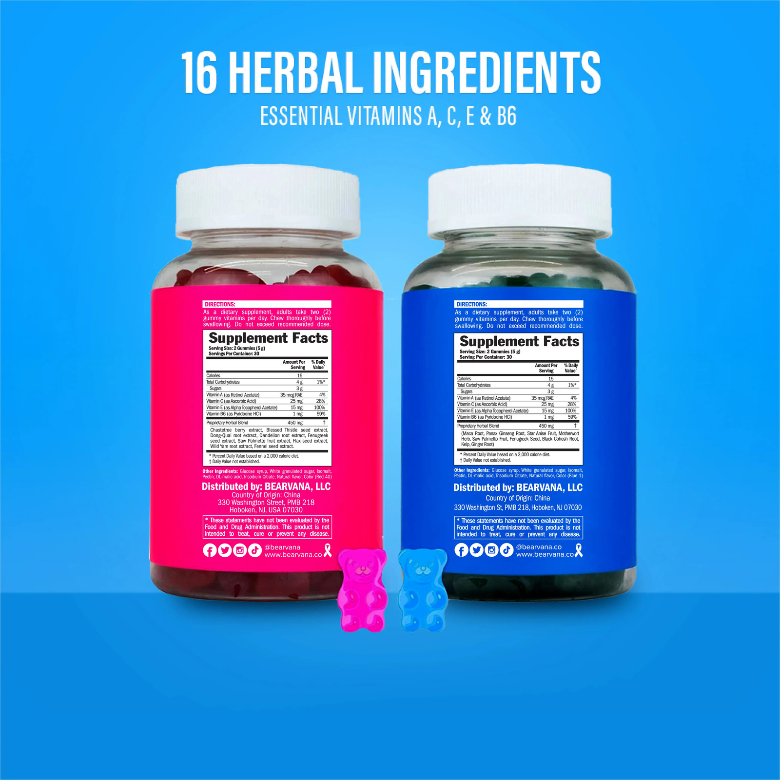 BEARVANA Gummies Combo Women Wellness Supplement Berry