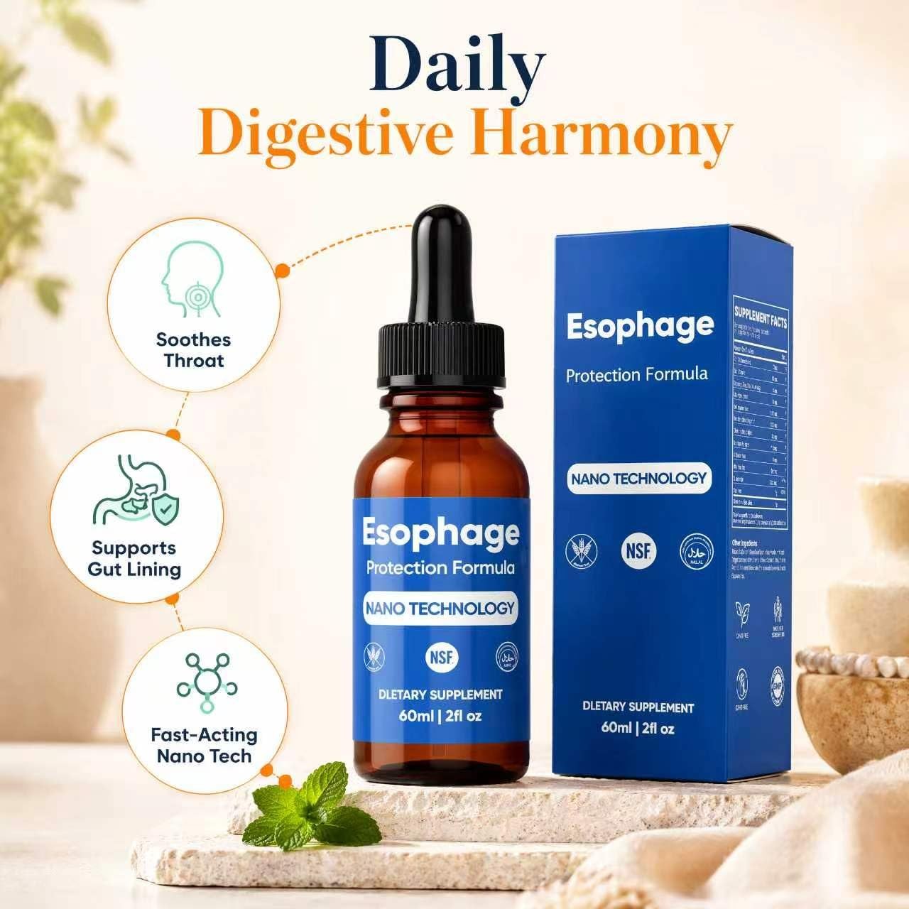 Nano Powered Esophageal Drops 2 Fl Oz (Pack of 1)