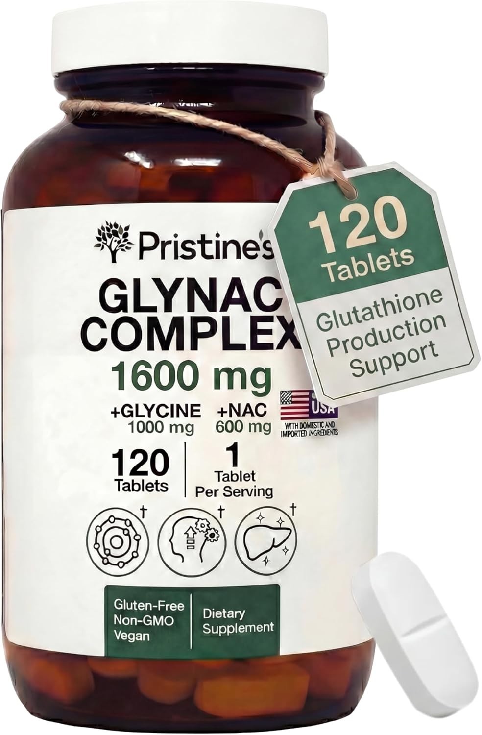 Glynac Complex Glutathione Production Supplement Tablets – 3Rd Party Tested anti