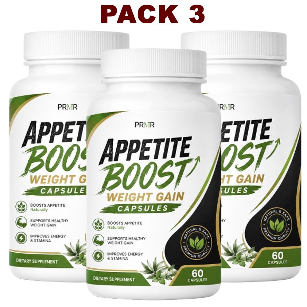 (PACK 3) Appetite Boost Weight Gainer Capsules Increase Support Gain – 180 Caps