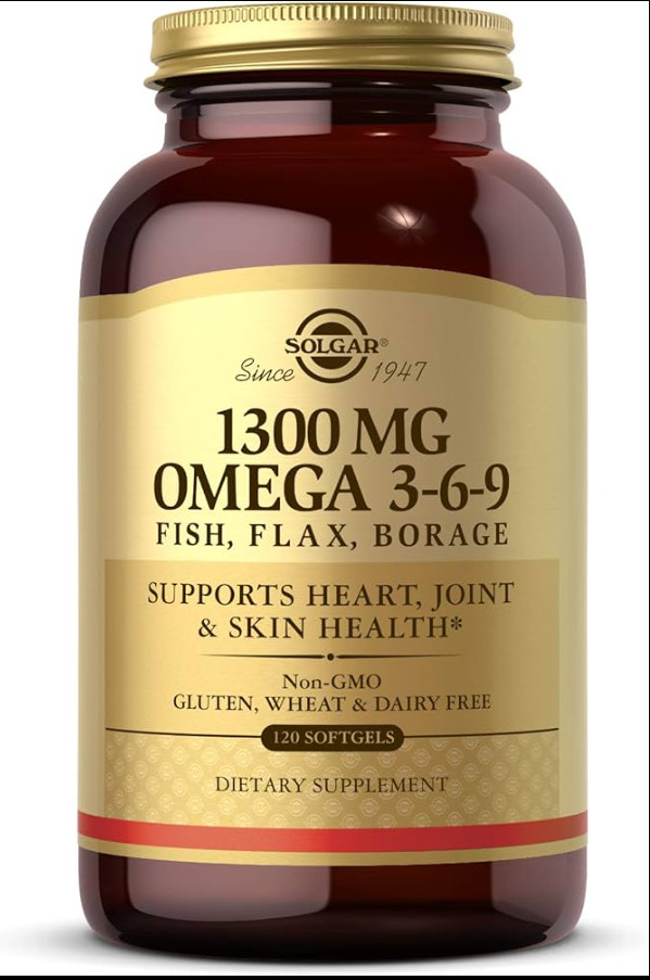 Solgar Omega 3-6-9 Fish Flax Borage Oil 120 Softgels Exp. Date 03/2028