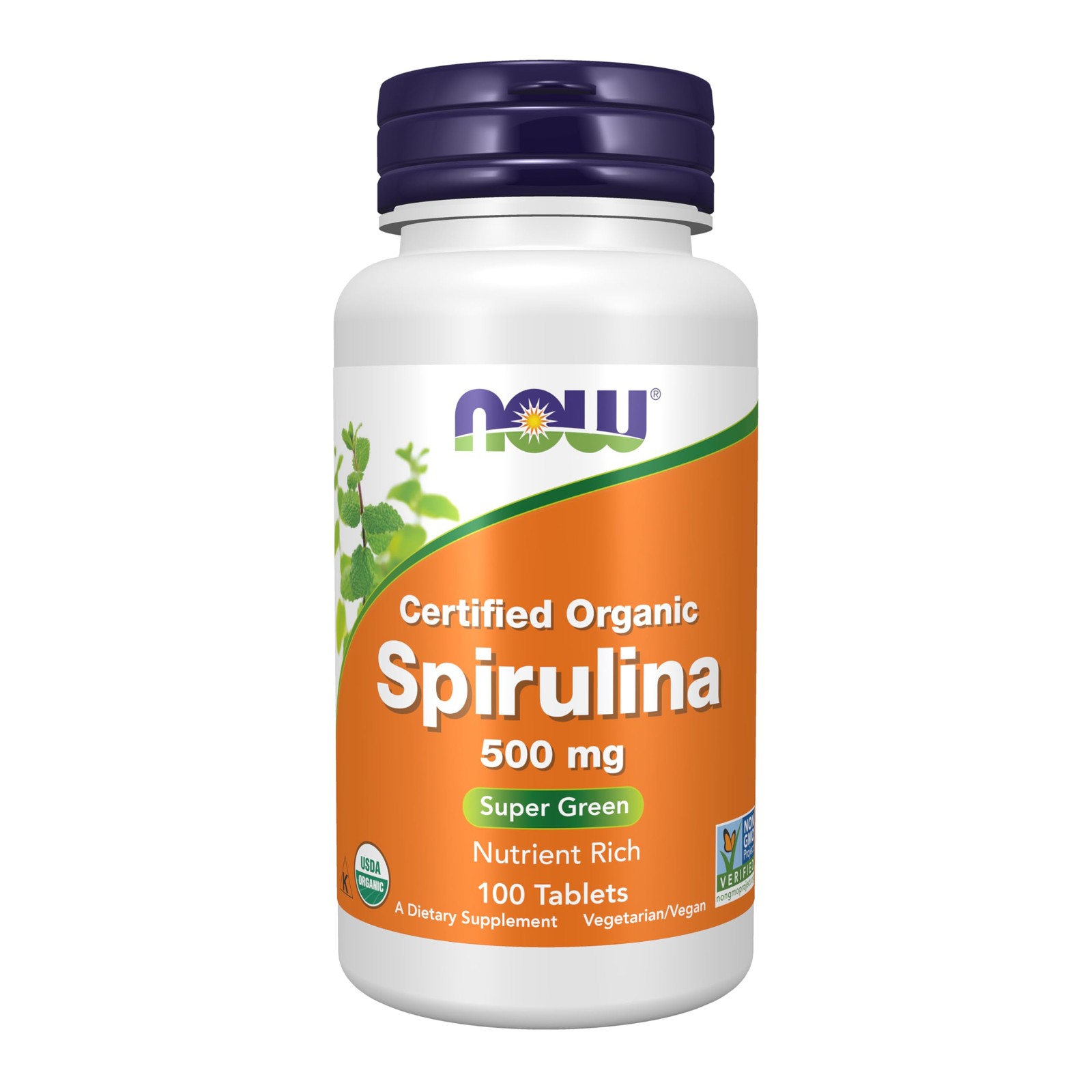 Now Certified Organic Spirulina Tablets 500Mg 100 Count Non Gmo Vegan Gluten …
