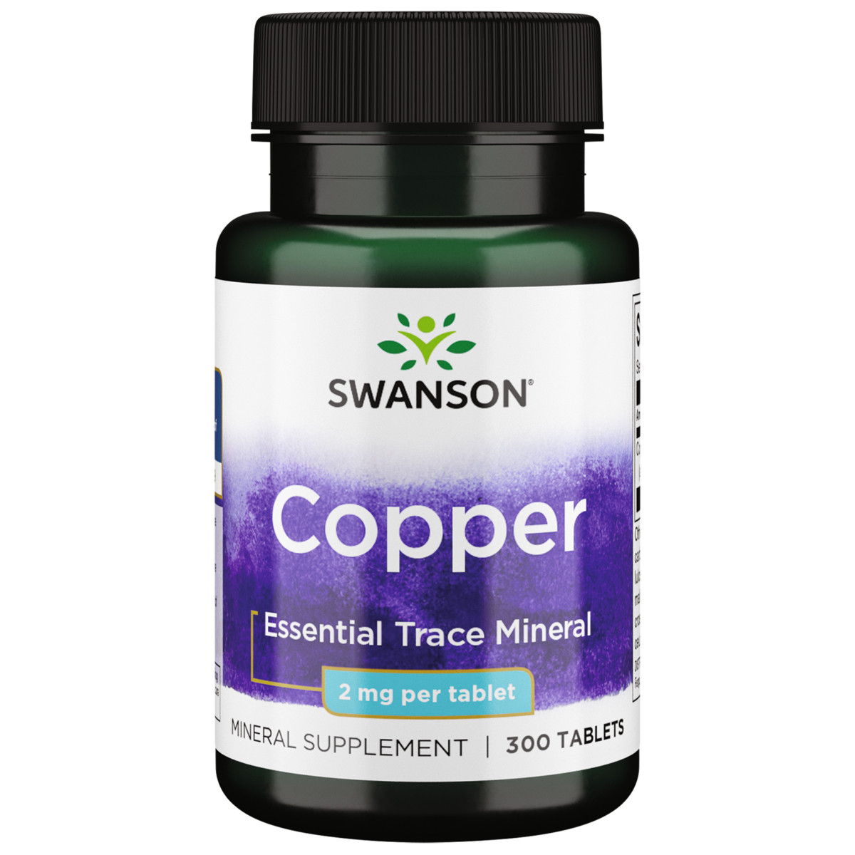 Swanson Copper Tablets, 2 mg, 300 Count
