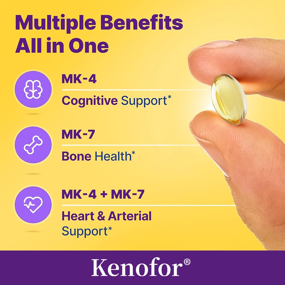 Vitamin K2 MK-4 + MK-7,Bones, Heart Support Supplements 30/60/120 Capsules