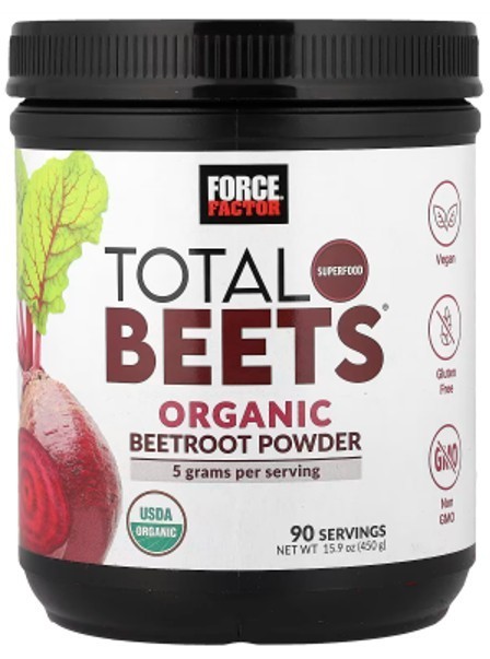 Force Factor Total Beets Organic Beetroot Powder Superfood Non-GMO & Vegan